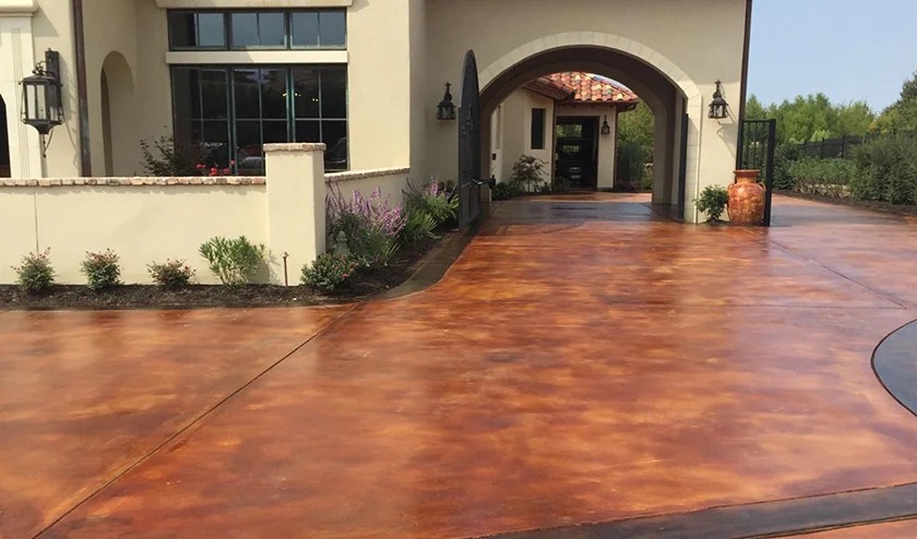 Driveway Concrete Staining