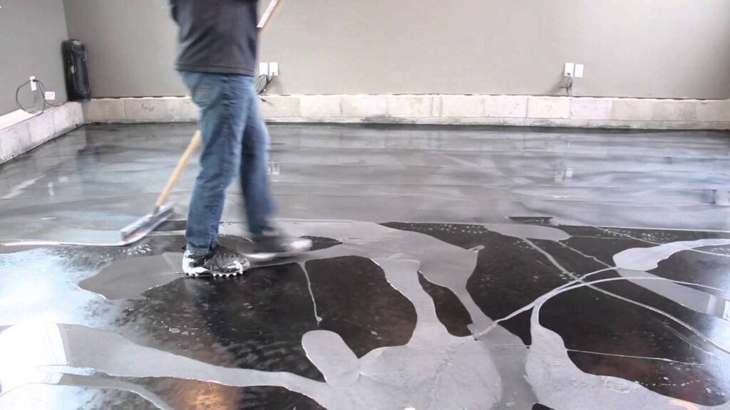 DIY Metallic Epoxy Flooring